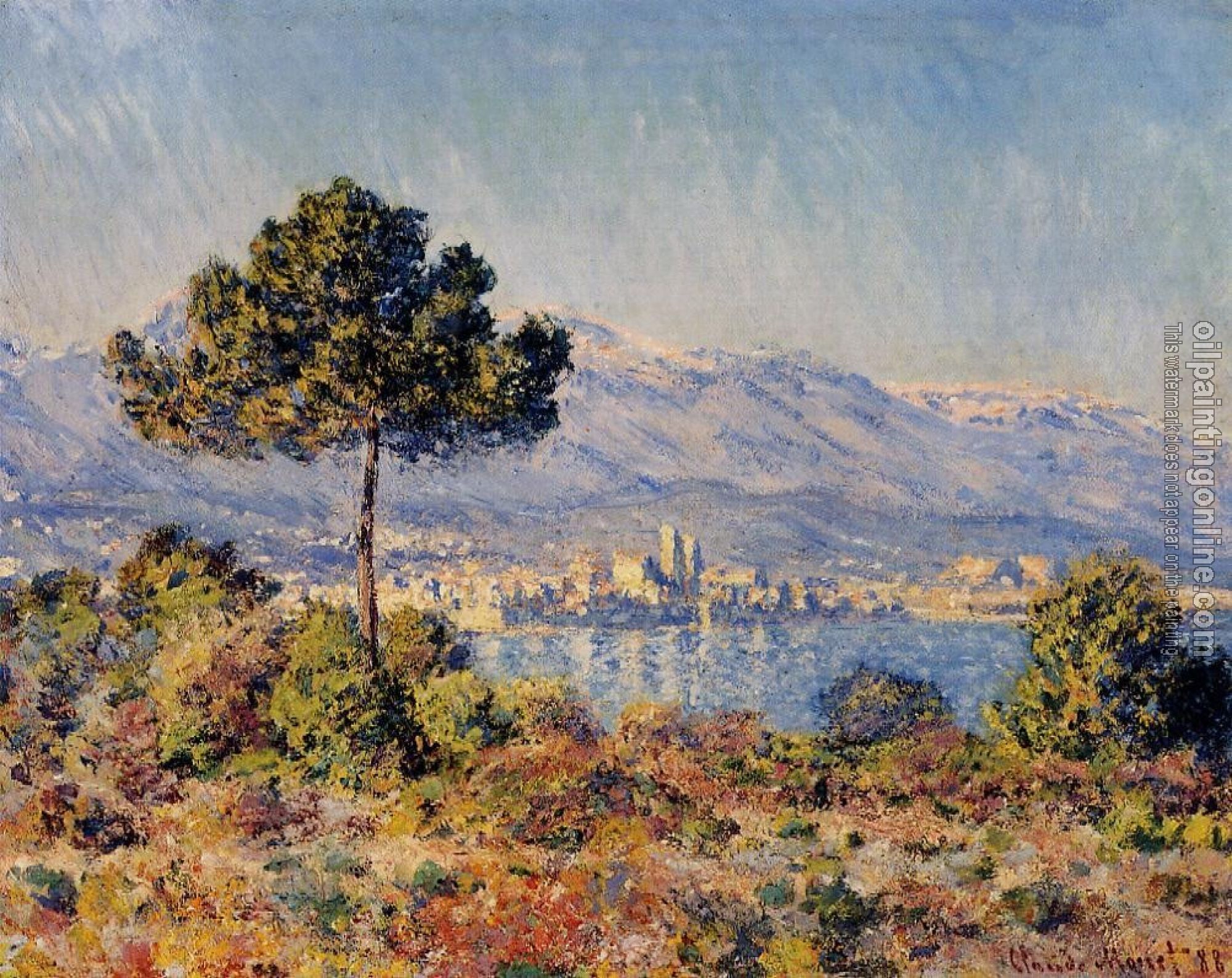 Monet, Claude Oscar - View of Antibes from the Notre-Dame